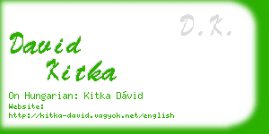 david kitka business card
